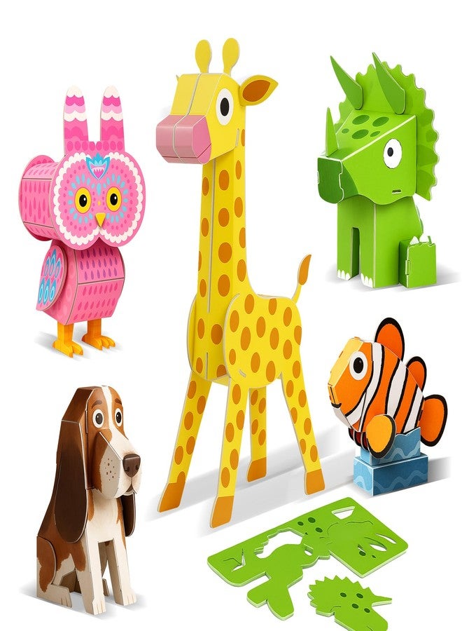 ROHSCE 3D Animal Puzzles for Kids Ages 3-8 Boys & Girls, DIY Art Craft Educational Learning Toys, Safe Foam Model Building Kits, Fun STEM Project Activity, Birthday Gift for 3 4 5 6 Year Old - Image 1